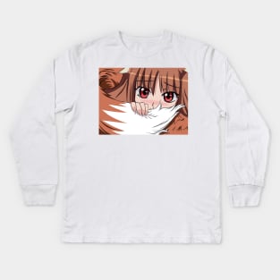 Holo Embarrassed Kids Long Sleeve T-Shirt